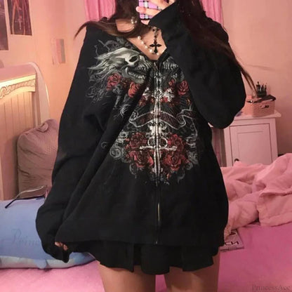 Dark Dirty Pictorial Zip Hoodie