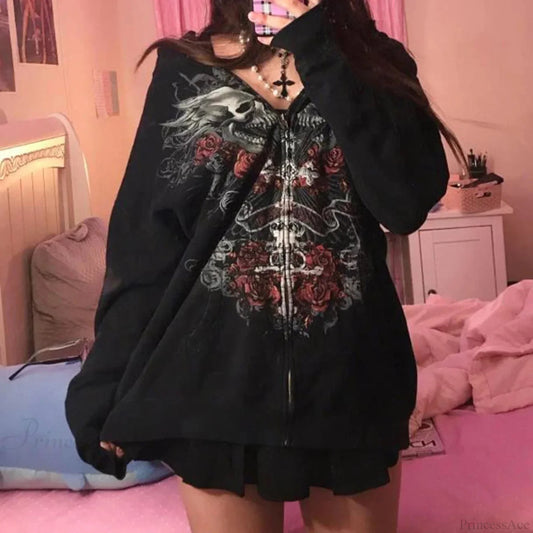 Dark Dirty Pictorial Zip Hoodie