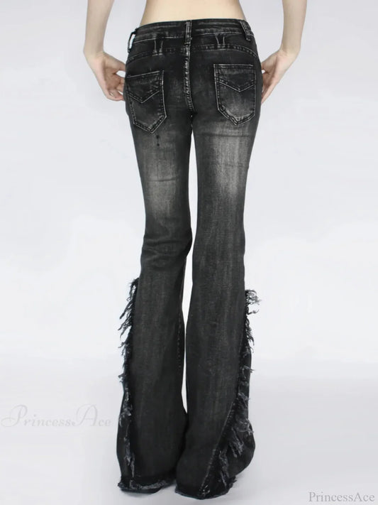 Dark Gothic Loose Flare Trouser