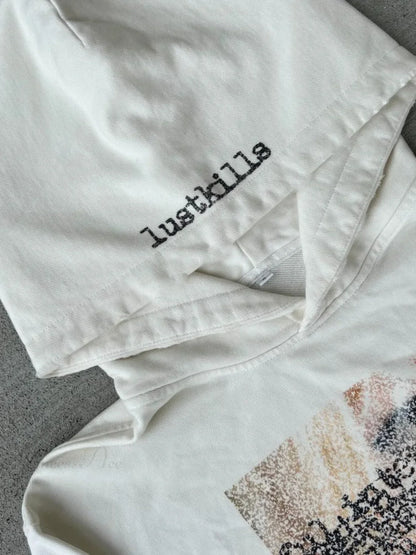 Dark Graphic Print  Y2K S Pullover Hoodie