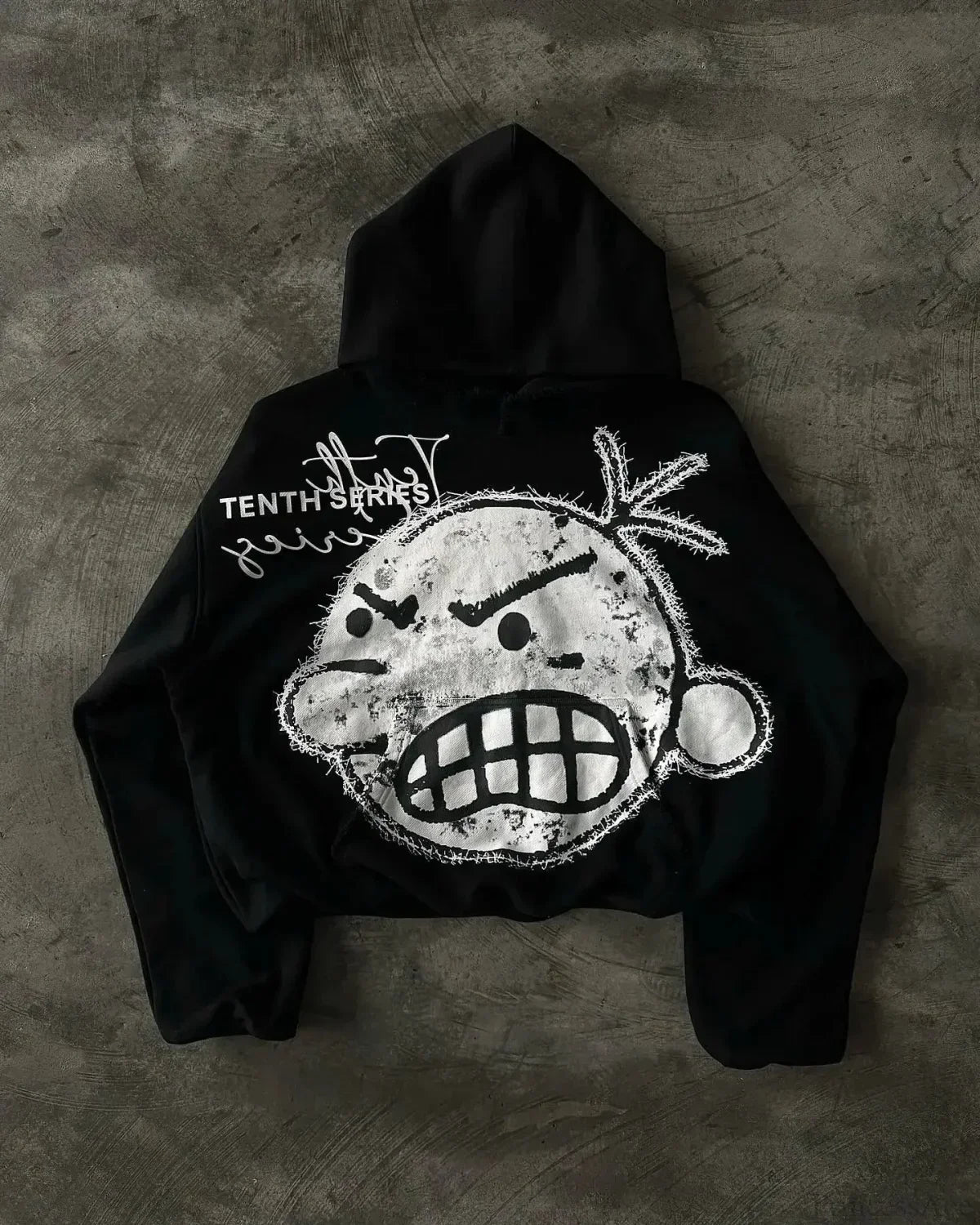 Dark Hip Hop Patch Pullover Hoodie