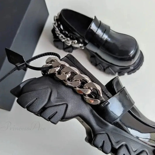 Dark Medieval Bulky Heel Tennis Shoe