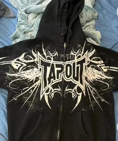 Dark Skull Print Rebel Hoodie