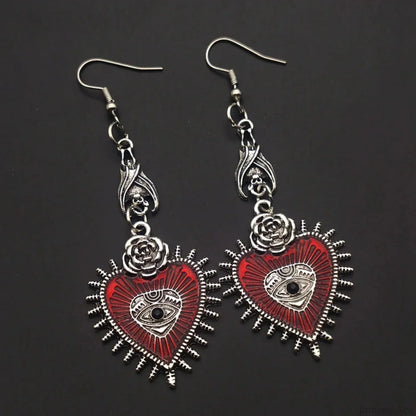 Dark Skull Stainless Steel C Shape Earring
