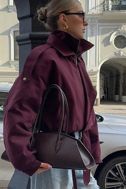 Buttoned Short Street Jacket