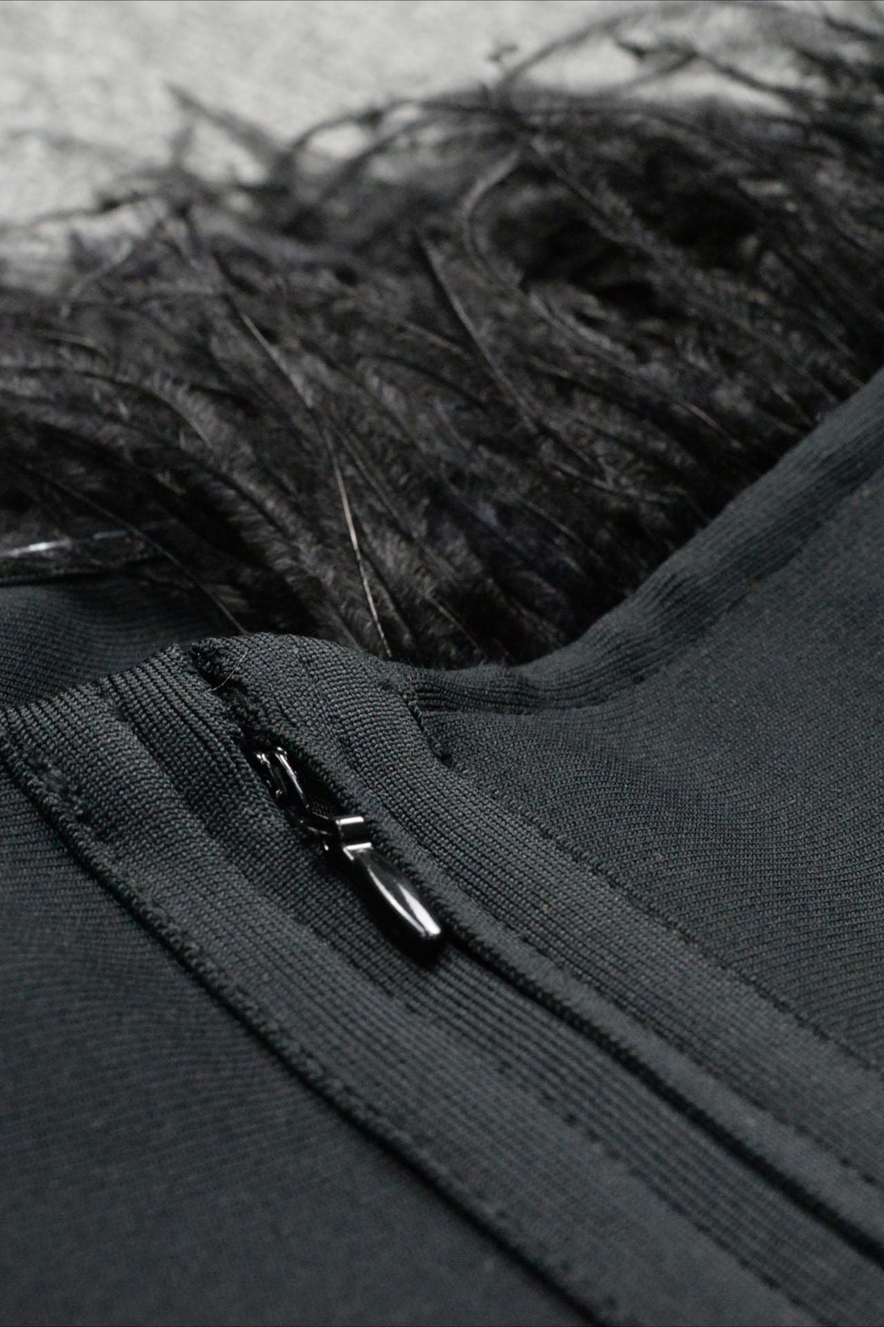 Vestido de fiesta bandage sin tirantes Black Feather