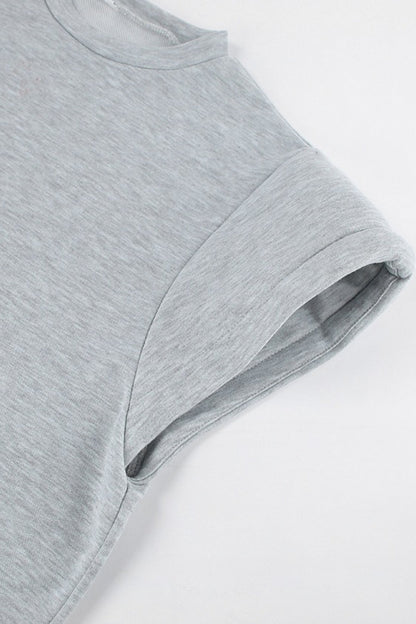 Conjunto de dos piezas de jersey sin mangas y pantalón de pernera ancha