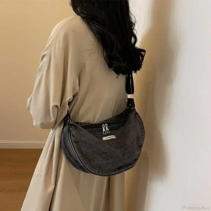 Denim Adjustable Strap Crossbody Shoulder Bag