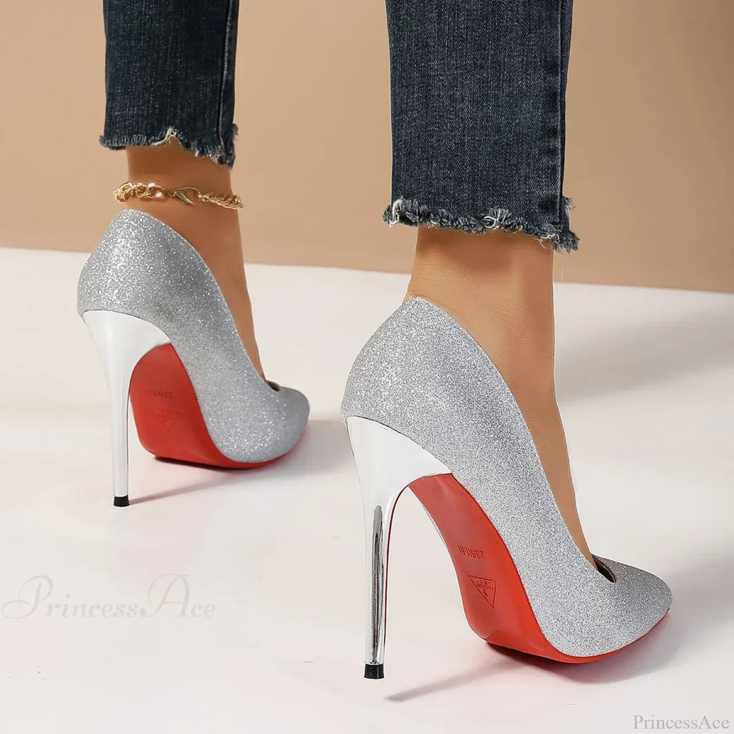 Designer Pointed Toe Red Bottom Sexy Party Pumps Women High Heels Plus Size Zapatos De Mujer High Heel