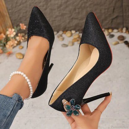 Designer Pointed Toe Red Bottom Sexy Party Pumps Women High Heels Plus Size Zapatos De Mujer High Heel