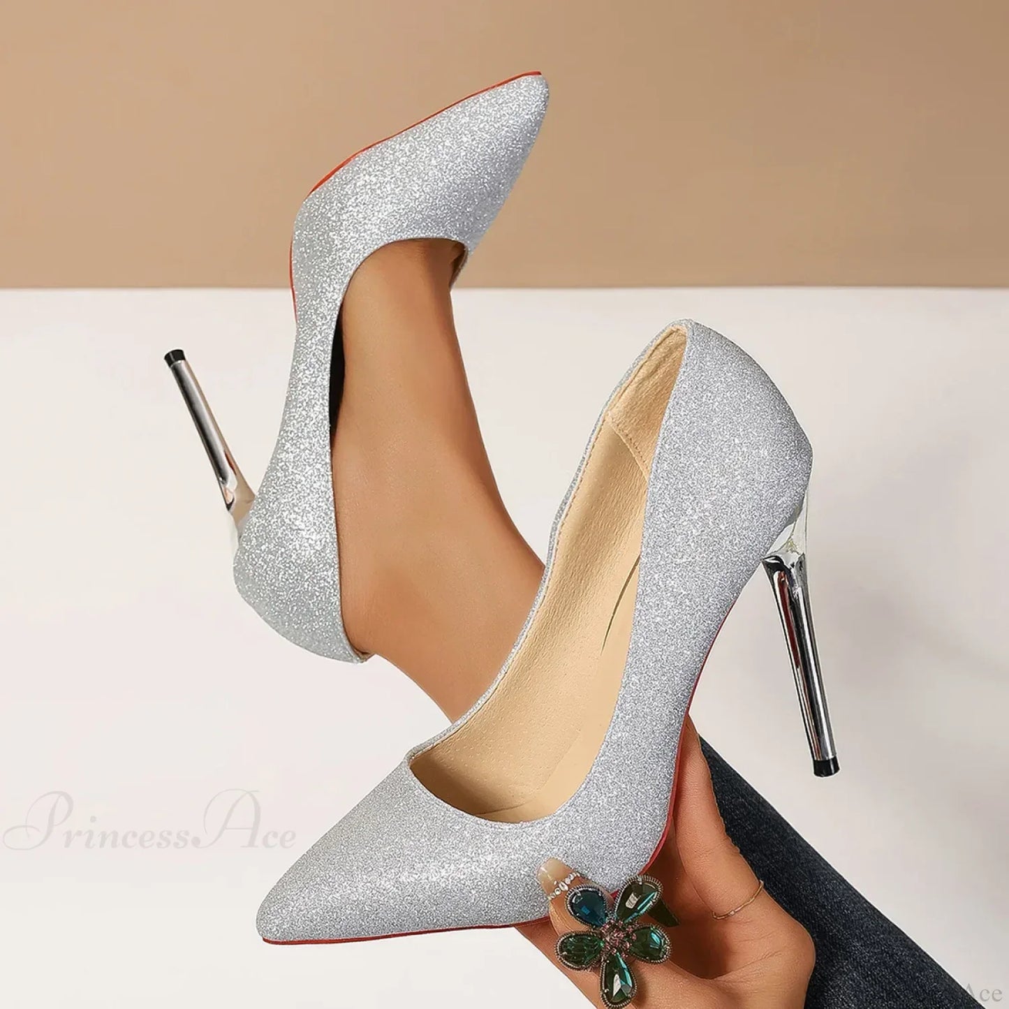 Designer Pointed Toe Red Bottom Sexy Party Pumps Women High Heels Plus Size Zapatos De Mujer High Heel