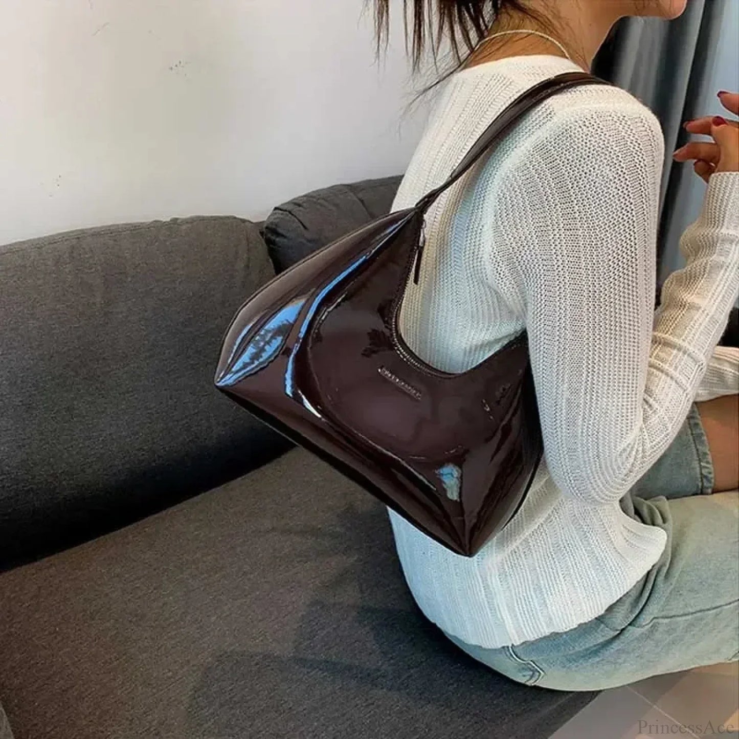 Designer Solid Shoulder Bag for Women