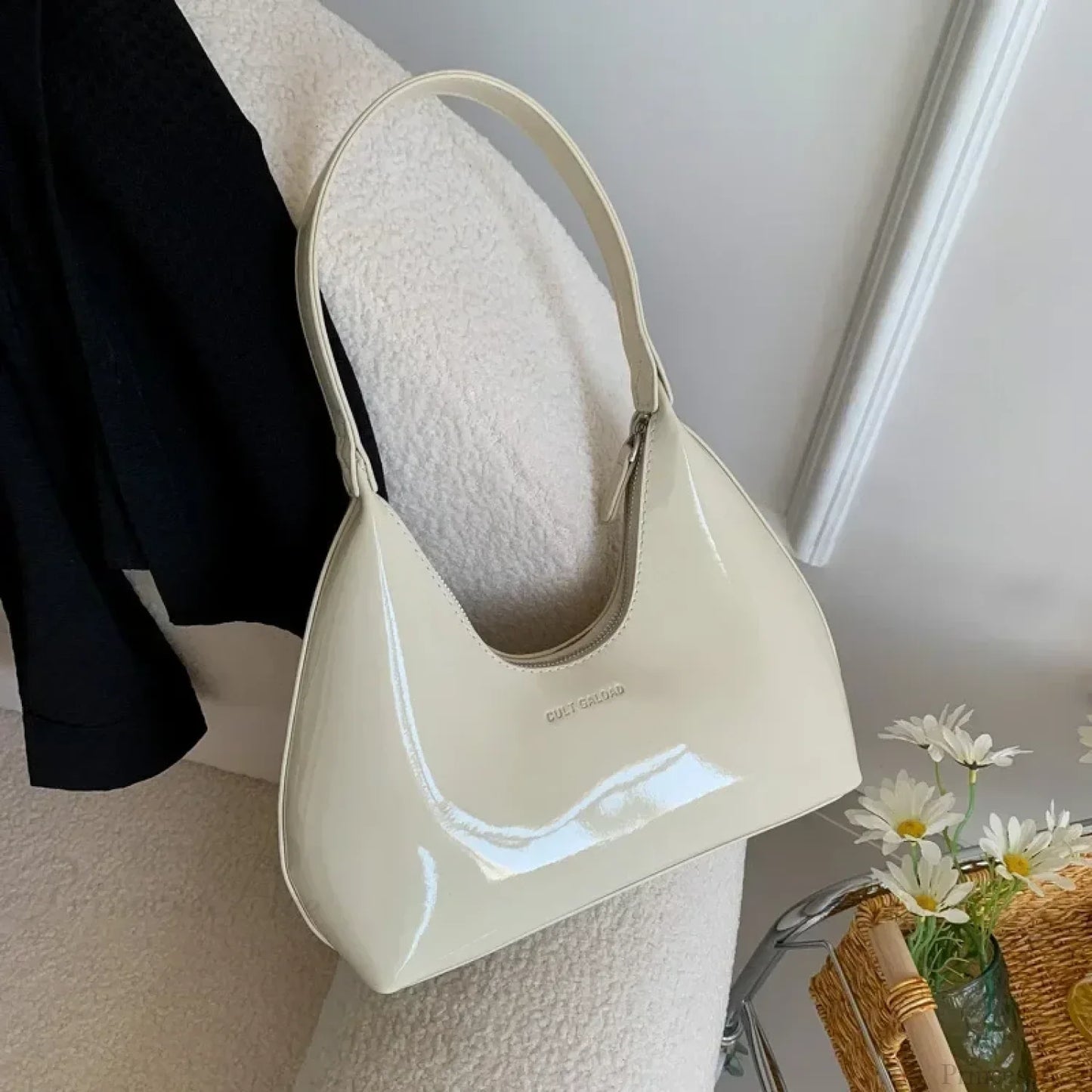 Designer Solid Shoulder Bag for Women