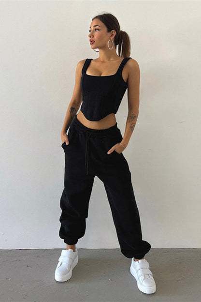 Tank Asymmetrical Hem Three Piece Set