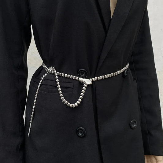 Distinct Gothic Serpent Head Metal Belt
