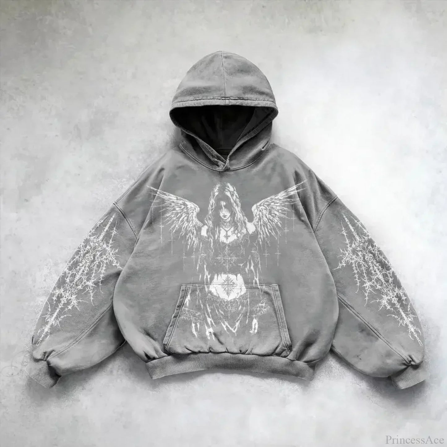 Divin Embroidery Zip Up Hoodie
