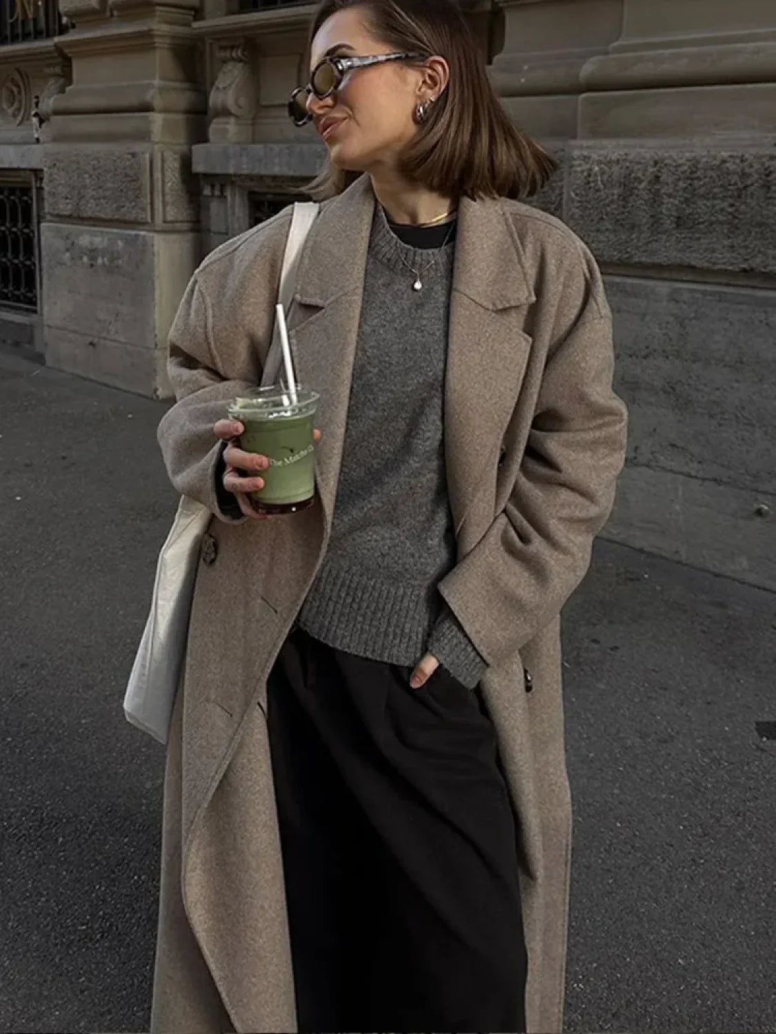 Double Breasted Woolen Coat