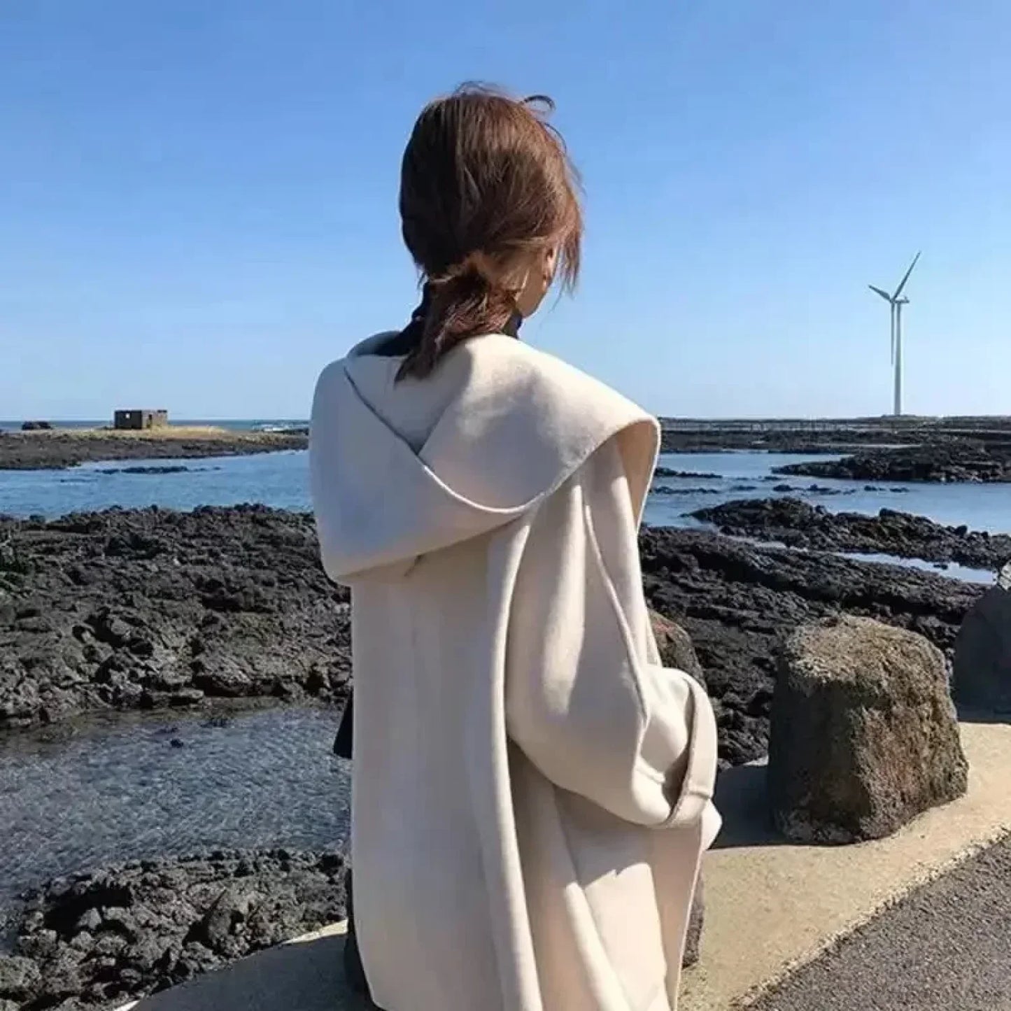Double-Sided Short Woolen Overcoat
