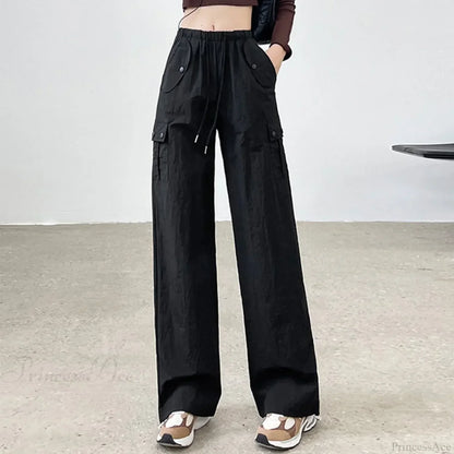 Drawstring Bound Feet Slim Fit Jogger Pants