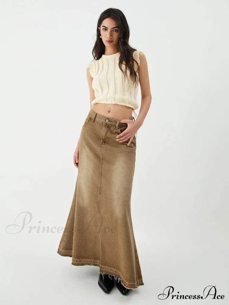 Drawstring Crochet Graceful Sweater Vest