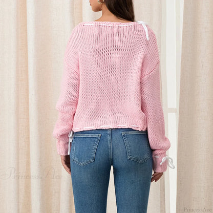 Drawstring Loose Long Sleeve Sweater
