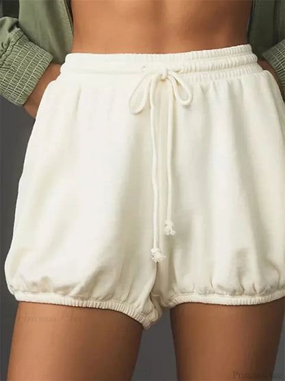 Drawstring Mid Waist Loose Short