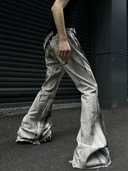 Dull Gothic Arch Flare Denim Pant