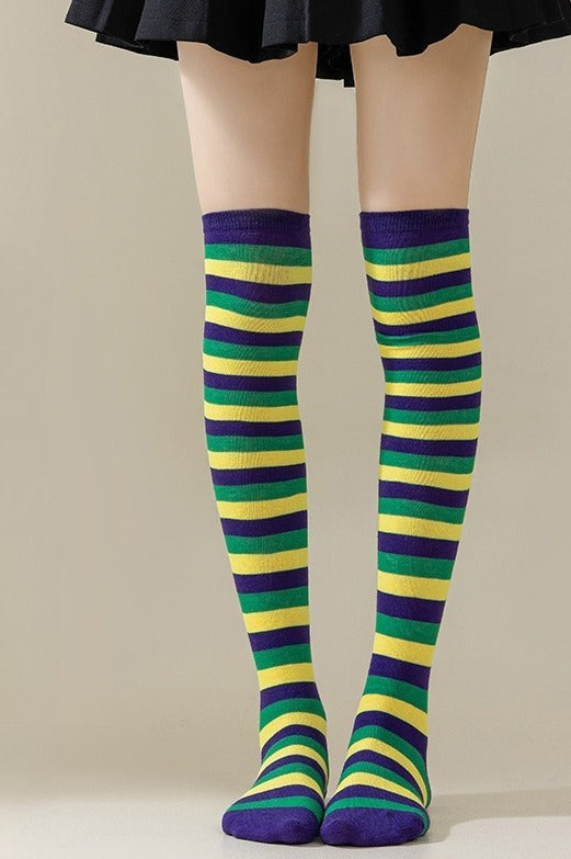 Striped Knee High Socks