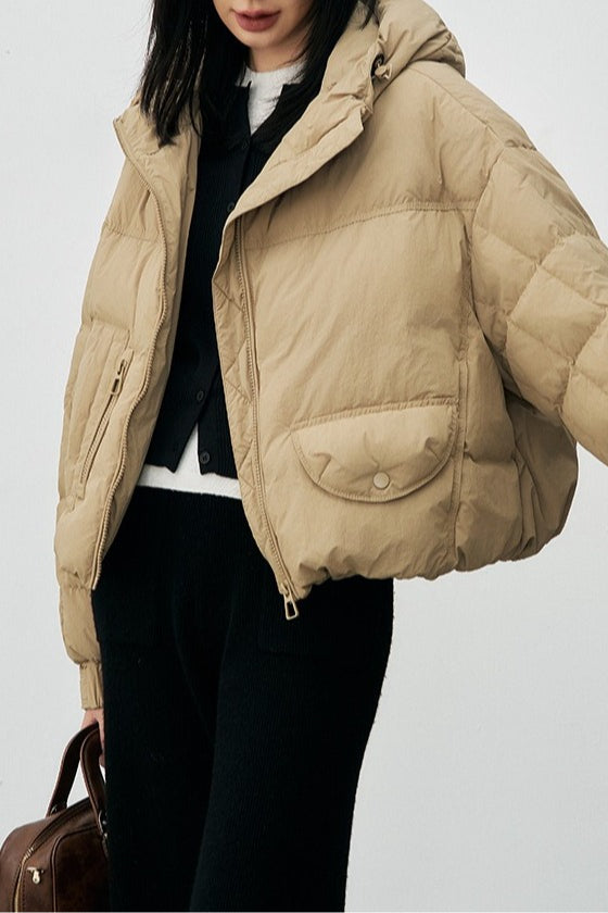 Chaqueta acolchada corta de corte relajado