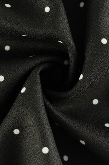 Polka Dot V-Neck A-Line Mini Dress