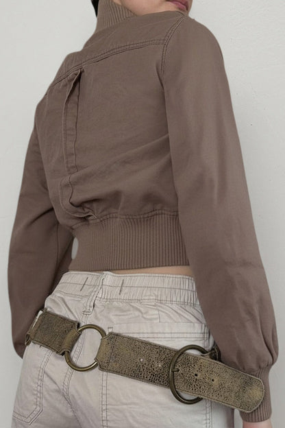 Vintage Brown Bomber Jacket