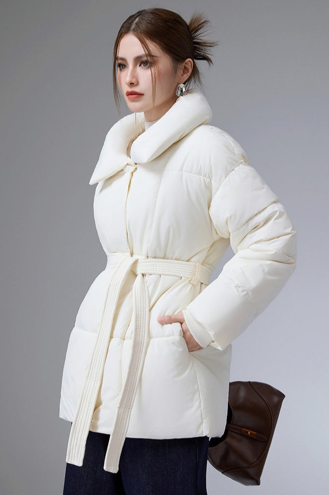 Chaqueta acolchada corta de algodón, cálida e informal