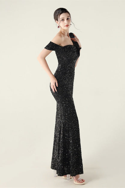 Vestido de fiesta formal con volante y un solo hombro drapeado