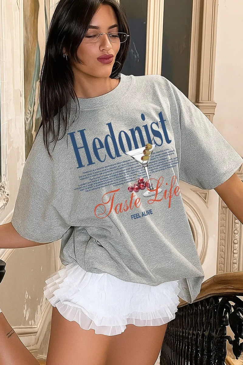 Camiseta de algodón estampada informal