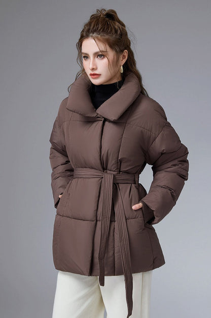 Chaqueta acolchada corta de algodón, cálida e informal