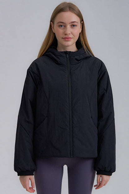Chaqueta acolchada corta de ajuste holgado