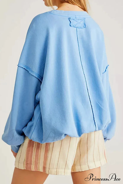 Edge Raw Neck Crew Sweatshirt