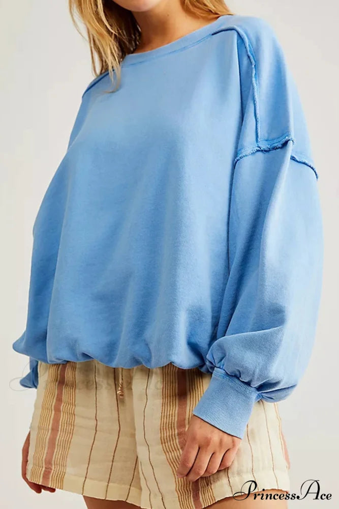 Edge Raw Neck Crew Sweatshirt