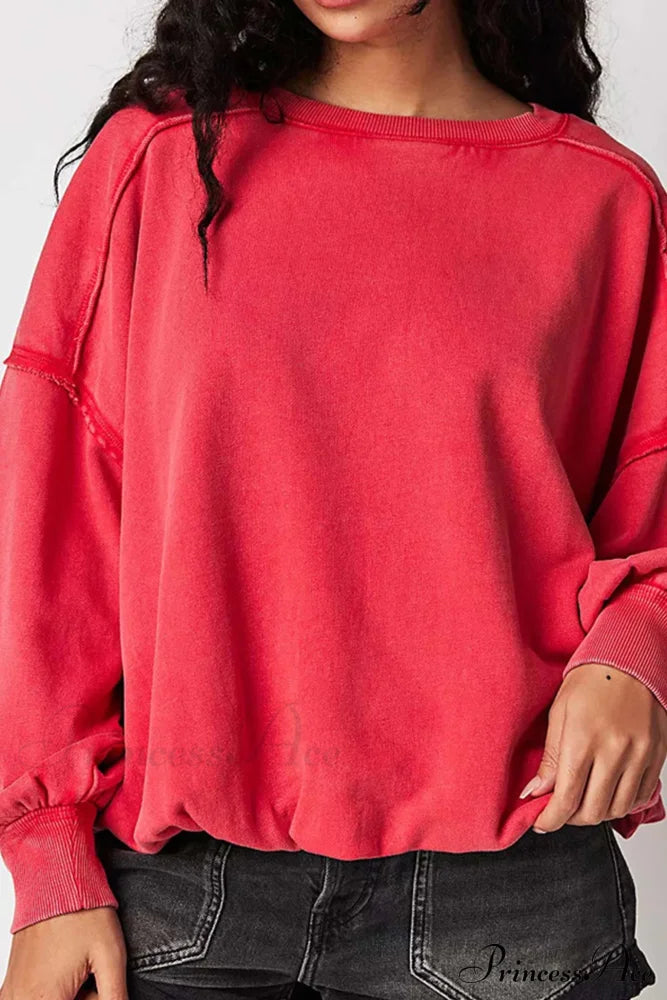 Edge Raw Neck Crew Sweatshirt