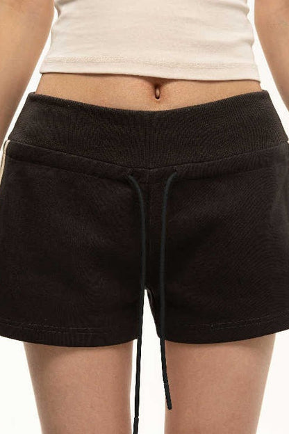 Pantalones Cortos Deportivos a Rayas Retro con Cordón