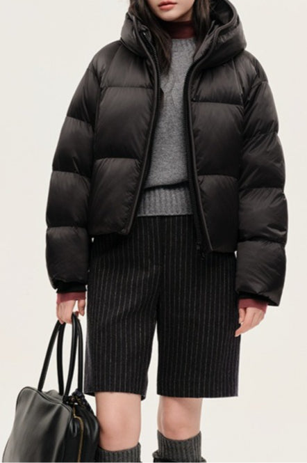 Chaqueta Acolchada Cálida con Capucha
