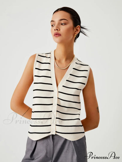 Effortless Charming Stripe Vest