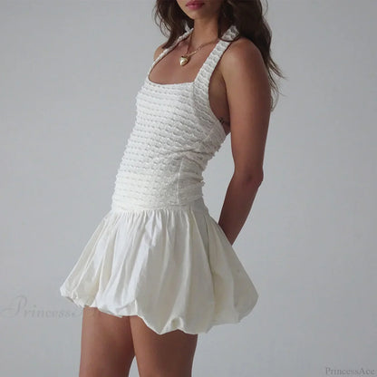 Elastic High Waist A-Line Skirt