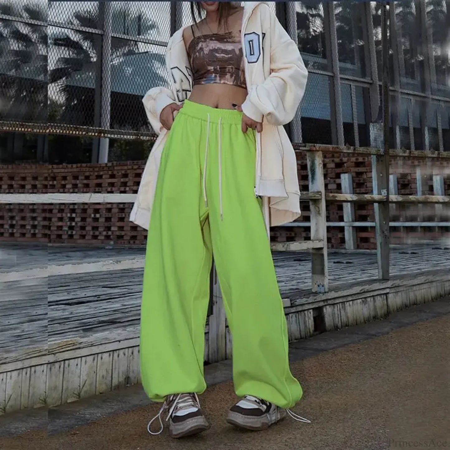 Elastic High Waist Dance Pants