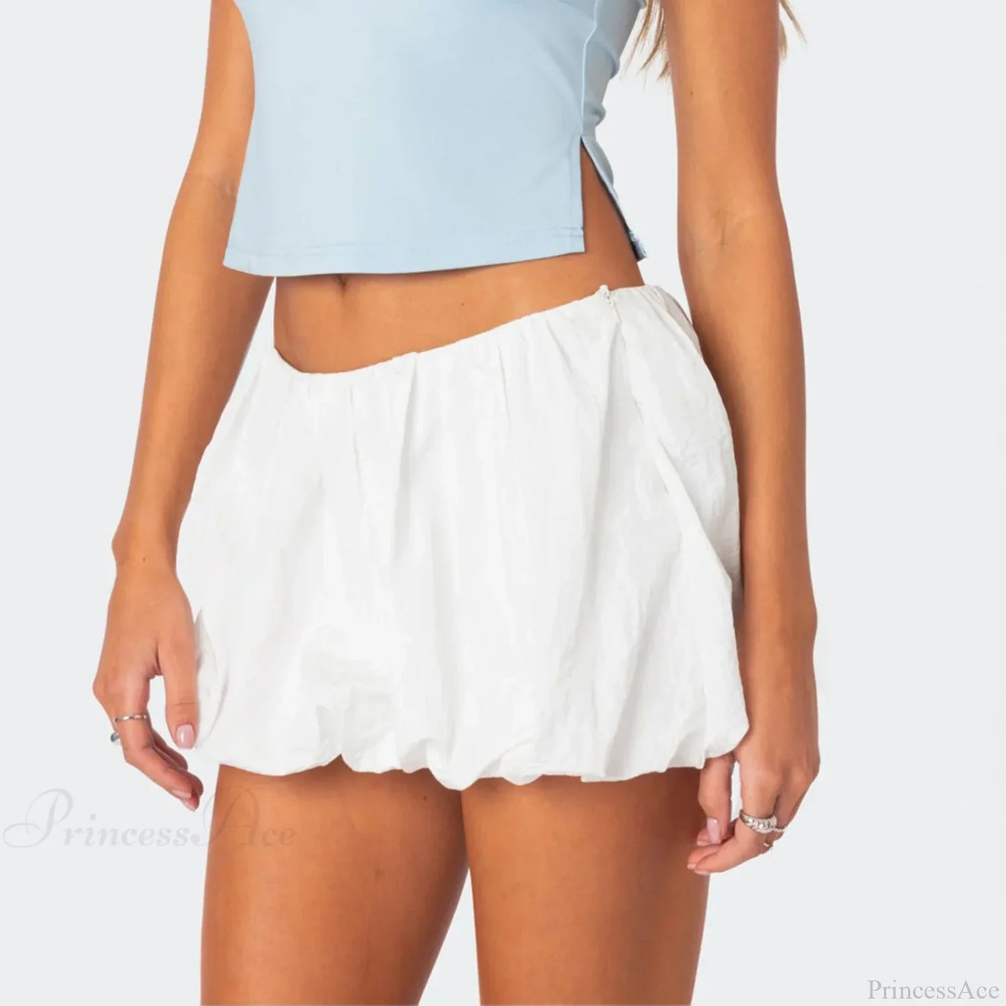 Elastic Waist A-Line Summer Skirt