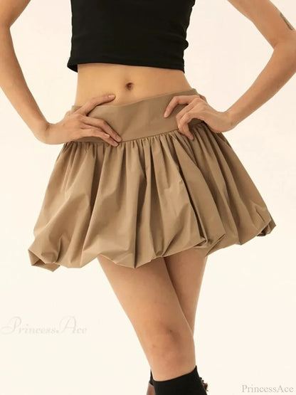 Elastic Waist Bubble Style Skirt