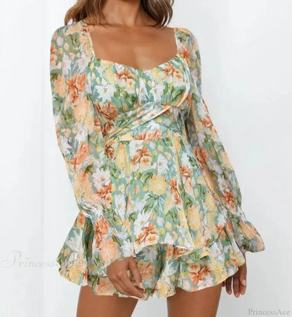 Elegant Bobo Floral Playsuit A-Line Floral Dress
