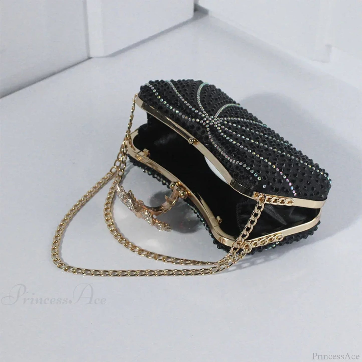 Elegant Crystal Shiny Evening Clutch Purse Wedding Bag