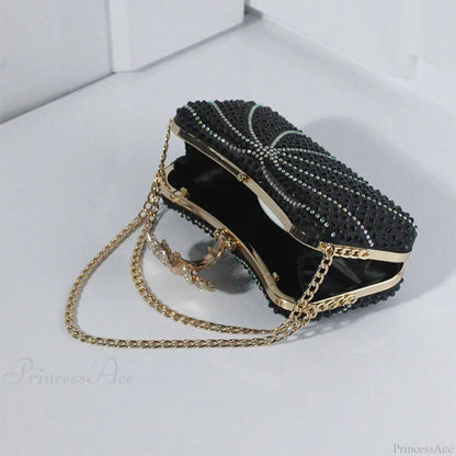 Elegant Crystal Shiny Evening Clutch Purse Wedding Bag