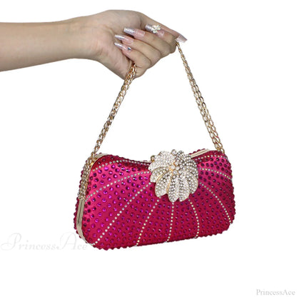 Elegant Crystal Shiny Evening Clutch Purse Wedding Bag